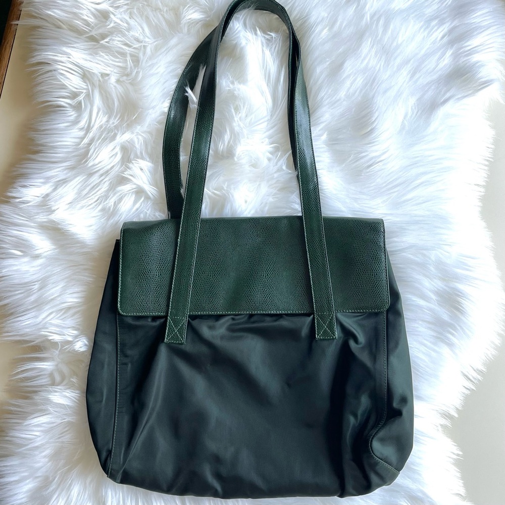 Desmo made in Italy Dark Green Shoulder Bag with Alligator Print